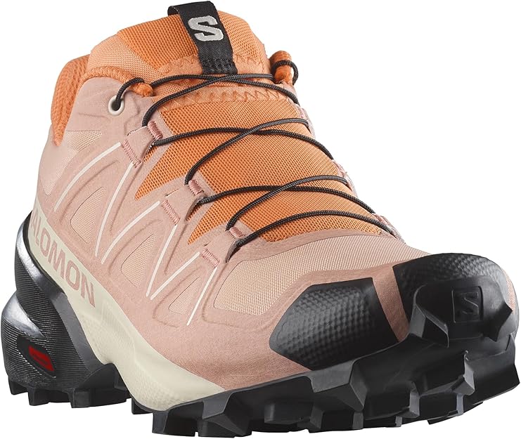 Salomon Women's Speedcross 5 trail running and hiking shoe, Blooming Dahlia/Black/Vibrant Orange, 8.5 US / 40.6 EU Salomon