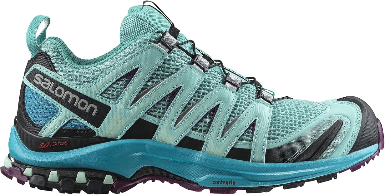 Salomon Women's XA PRO 3D Trail Running and Hiking Shoe, Blue Curacao/Bluebird/Dark Purple, 6 US Salomon