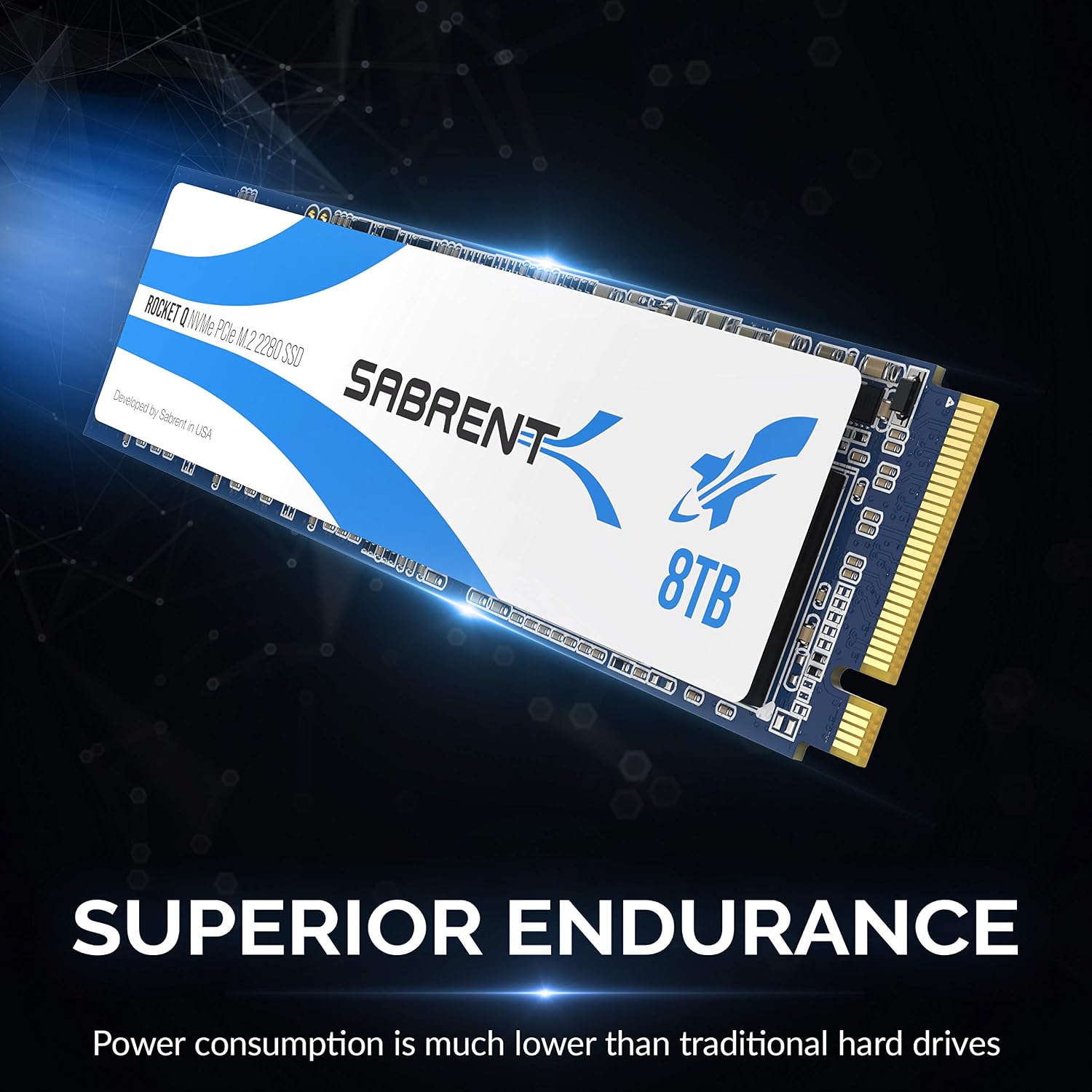 SABRENT Rocket Q 8TB NVMe PCIe M.2 2280 SSD SB-RKTQ-8TB – As New SABRENT