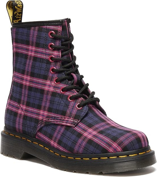 Dr. Martens Women's 1460 8-Eye Boot, Pink Multi Tartan, UK 5/US 7 / EU 38 Dr Martens