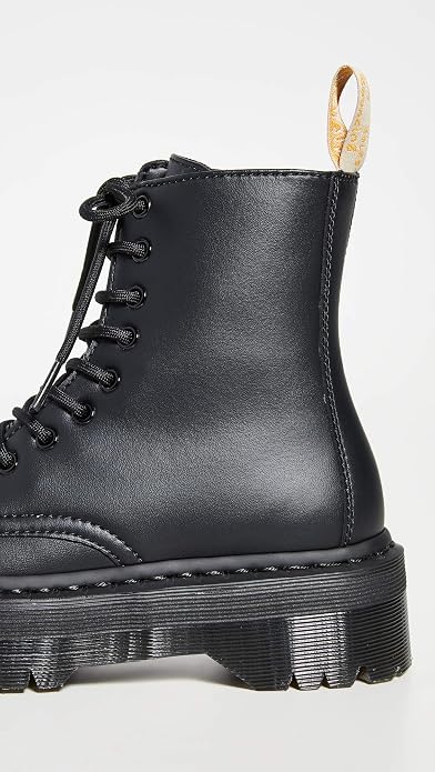 Dr. Martens Unisex Jadon II Vegan 8-Eye Lace-Up Boot, Black Vegan Leather, UK 5/US M6W7 / EU 38 Dr Martens