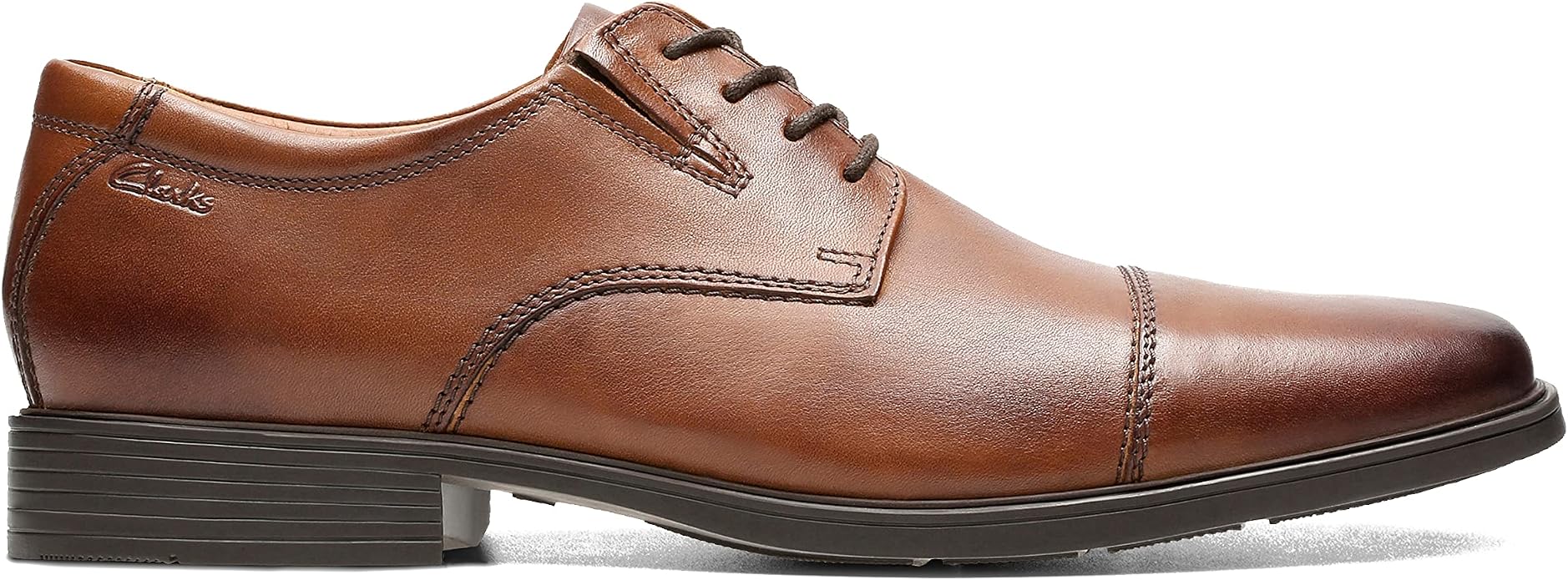 Clarks Men's Tilden Cap Oxford, Dark Tan Leather, 11 US / 44.5 EU Clarks Men's