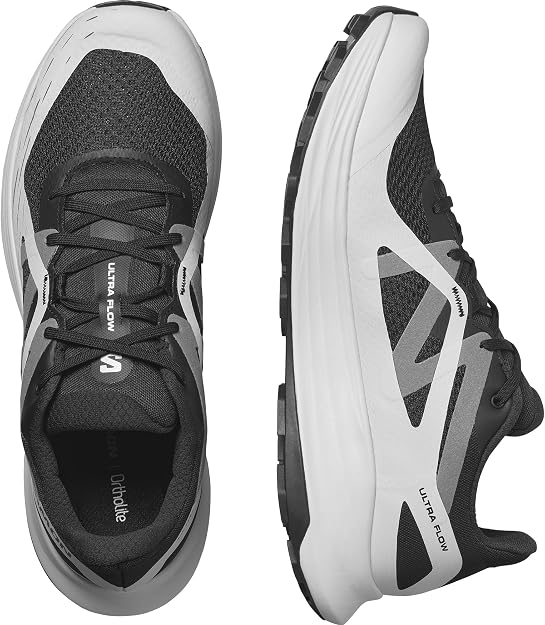 Salomon Men's Ultra Flow Trail Running and Hiking Shoe, Black/Glacier Gray/QuSh, US 13, EU 48 Salomon