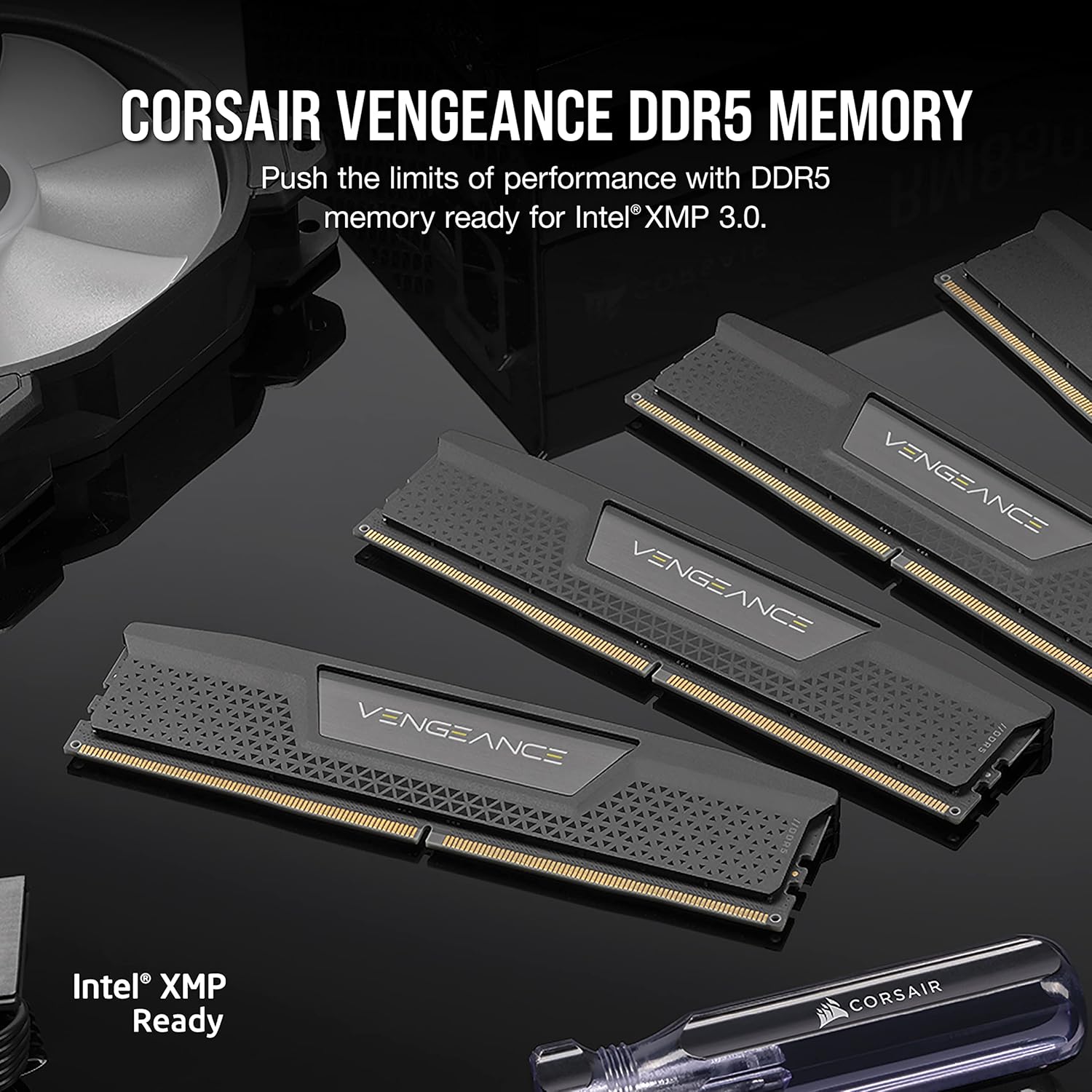 CORSAIR Vengeance 128GB (2x64GB) DDR5 6000MHz CL40 RAM Intel XMP 3.0 Black - As New CORSAIR