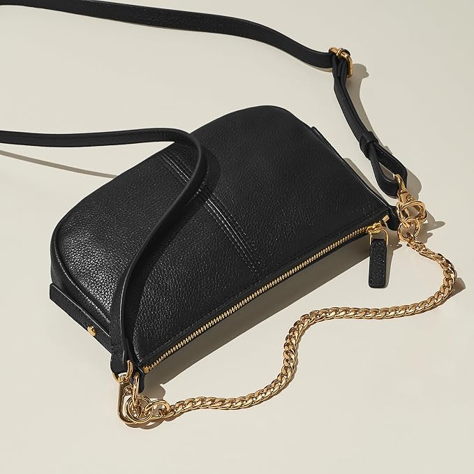 Fossil Women's Jolie Leather Small Crossbody Bag, ZB1877001, Black, One Size FOSSIL