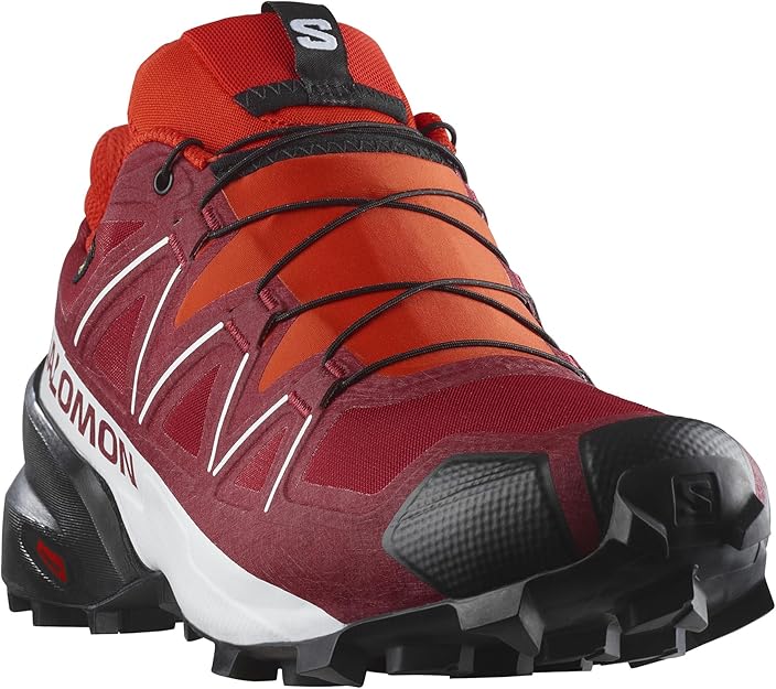 Salomon Men's Speedcross 5 GTX trail running and hiking shoe, Red Dahlia/White/Black, EU 41.3 / US 8 Salomon