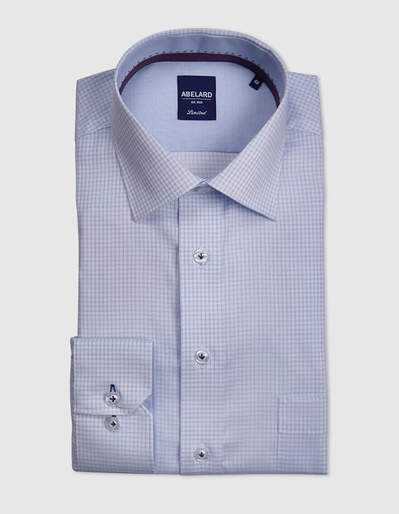 Abelard Men's Non Iron Cotton Shirt Slim Fit, Sky, 44 Tommy Hilfiger