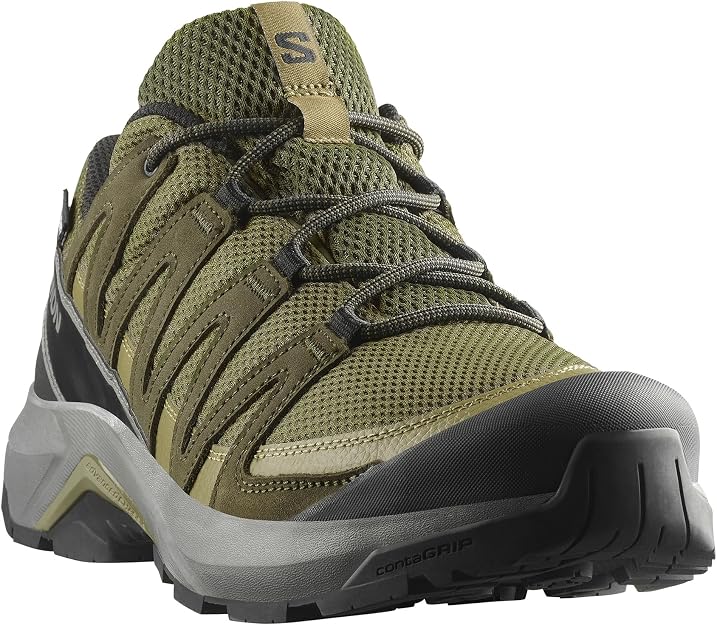 Salomon Men's X-Adventure Recon GTX Hiking Shoe, Olive Night/Martin, US 9.5 / EU 44 Salomon