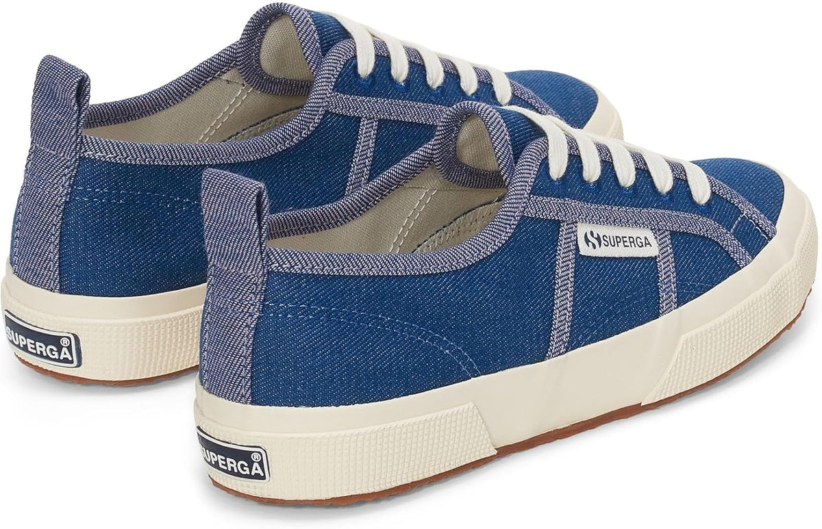 Superga Unisex 2750 Reverse Denim Sneaker, Blue-Violet-Off White - EU 38 Superga