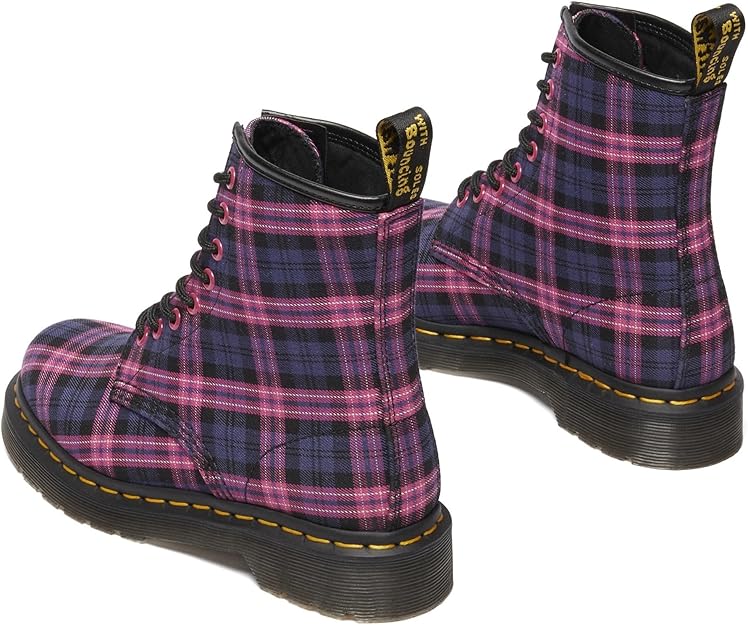 Dr. Martens Women's 1460 8-Eye Boot, Pink Multi Tartan, UK 5/US 7 / EU 38 Dr Martens