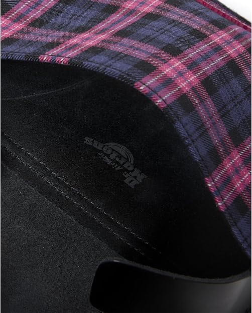 Dr. Martens 7 Inch Leather Satchel Bag, Black and Pink Multi Kiev Smooth Leather Dr Martens