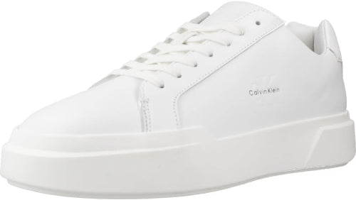 Calvin Klein Men's Chunky Cupsole Sneaker, Triple Bright White - EU 44