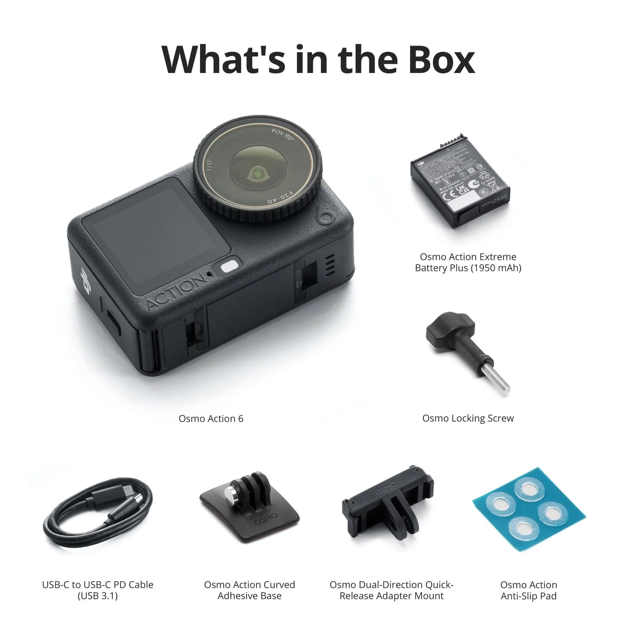 DJI Osmo Action 6 Essential Combo 8K Action Camera 1/1.1" Sensor - As New DJI