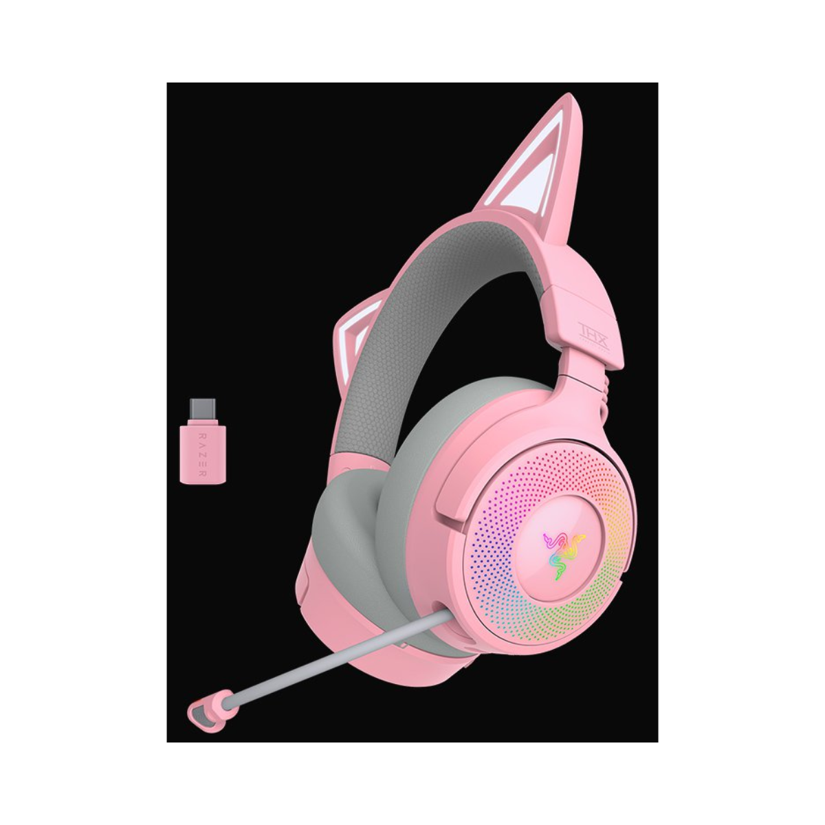 Razer Kraken Kitty V3 Pro Wireless Headphones - 2.4 GHz  Pink - As New Condition Razer