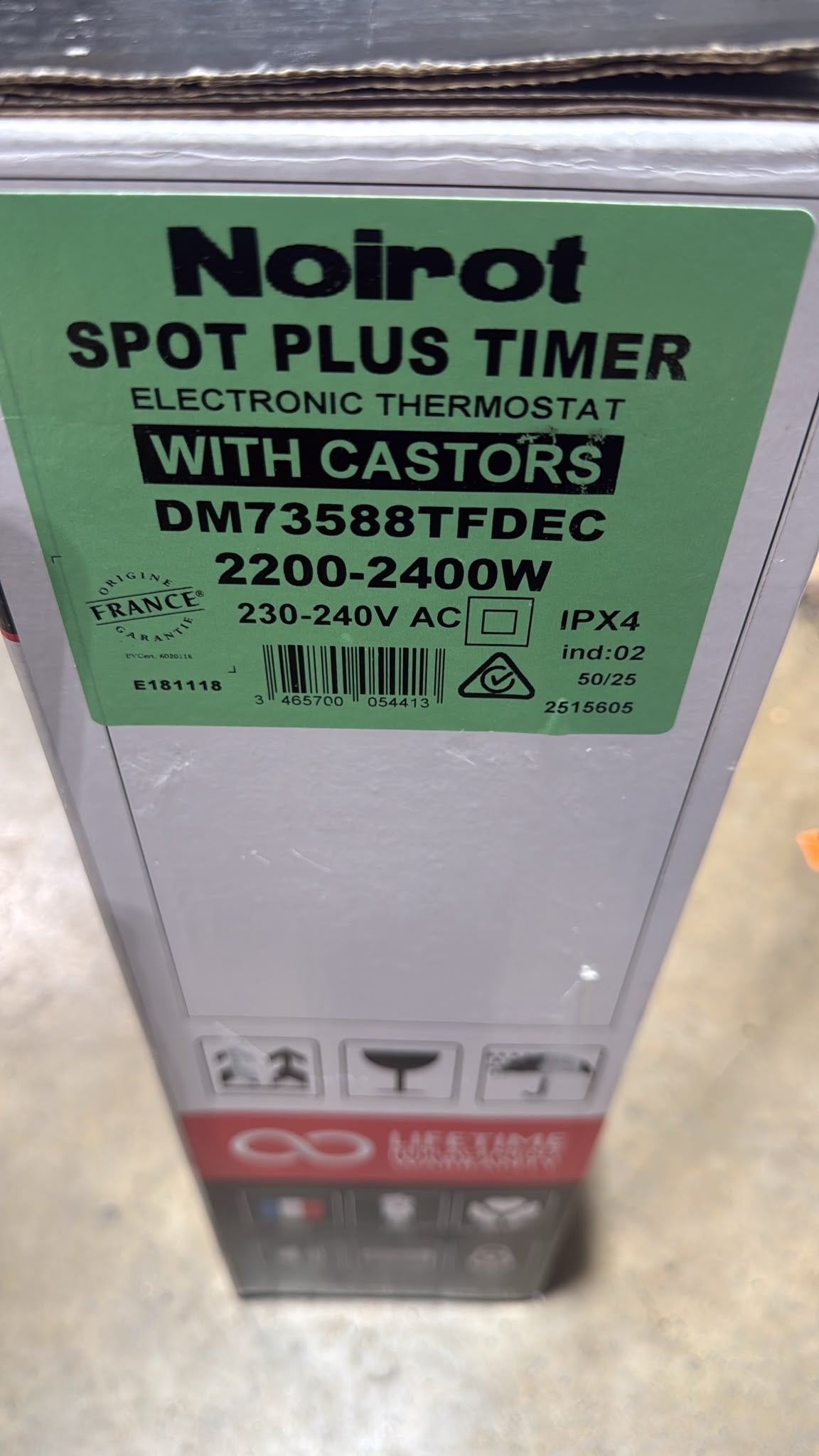 Noirot Spot Plus Panel Heater 2400W 7358-8T - As New - Refurbished NOIROT