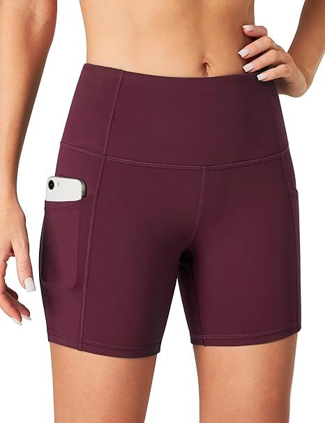 2 Packs 90 Degree By Reflex - High Waist Power Flex Biker Shorts with Side Pockets Mr Bargain