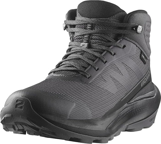 Salomon Women's Elixir Tour Mid Hiking Shoe, Asphal/Black, 8.5 US / EU 42.7 Salomon