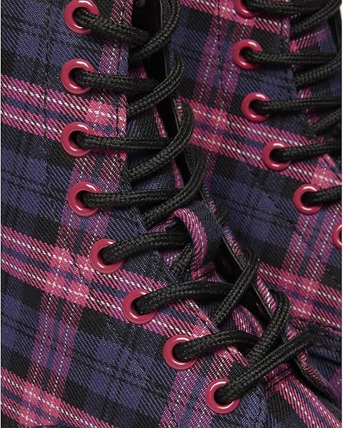 Dr. Martens Women's 1460 8-Eye Boot, Pink Multi Tartan, UK 5/US 7 / EU 38 Dr Martens