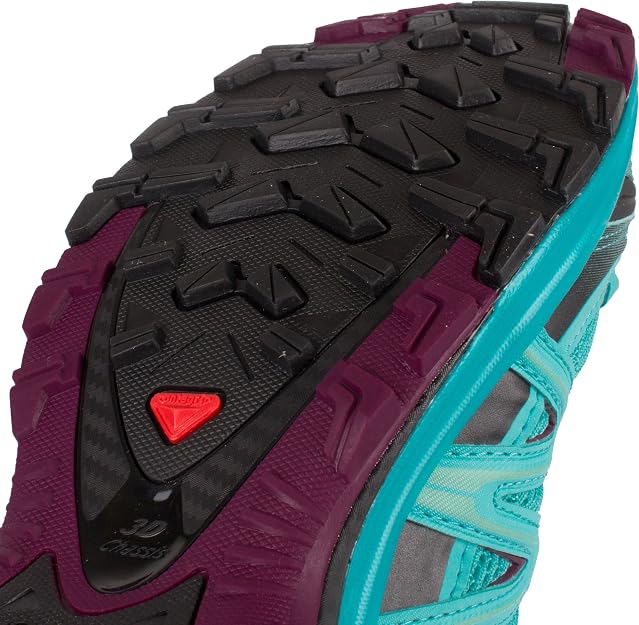 Salomon Women's XA PRO 3D Trail Running and Hiking Shoe, Blue Curacao/Bluebird/Dark Purple, 6 US Salomon