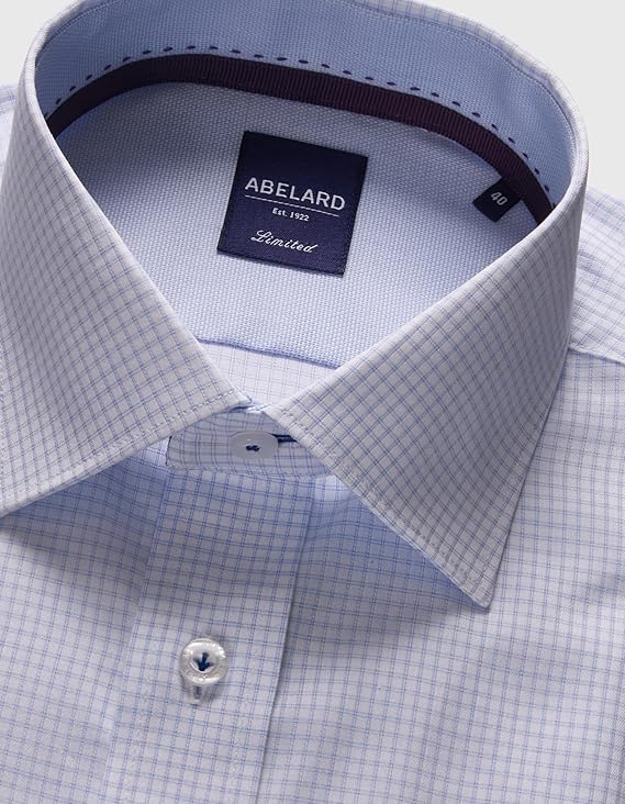 Abelard Men's Non Iron Cotton Shirt Slim Fit, Sky, 44 Tommy Hilfiger