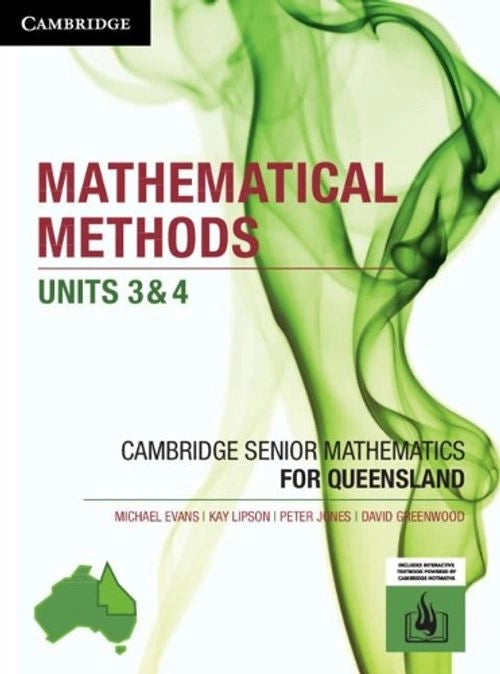 Mathematical Methods Units 3&4 for Queensland Paperback Textbook – Brand New Cambridge University Press