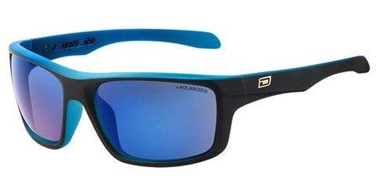 Dirty Dog Axle Sunglasses Satin Black Crystal Blue-Grey – Blue Mirror Polarised – 63-43-19-124 DIRTY DOG
