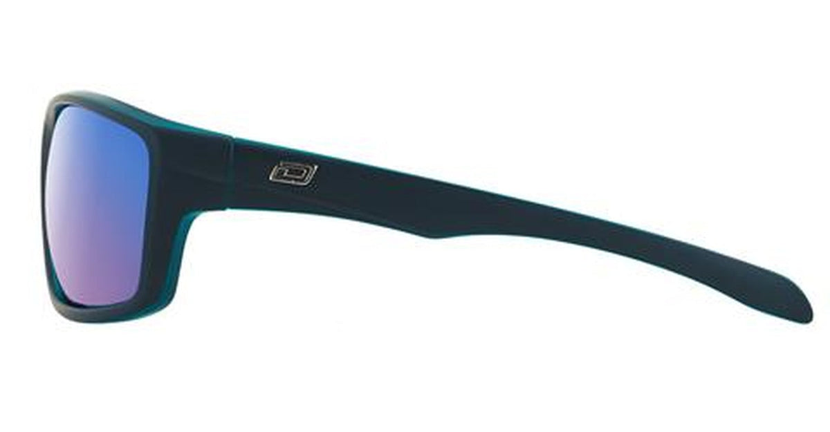Dirty Dog Axle Sunglasses Satin Black Crystal Blue-Grey – Blue Mirror Polarised – 63-43-19-124 DIRTY DOG