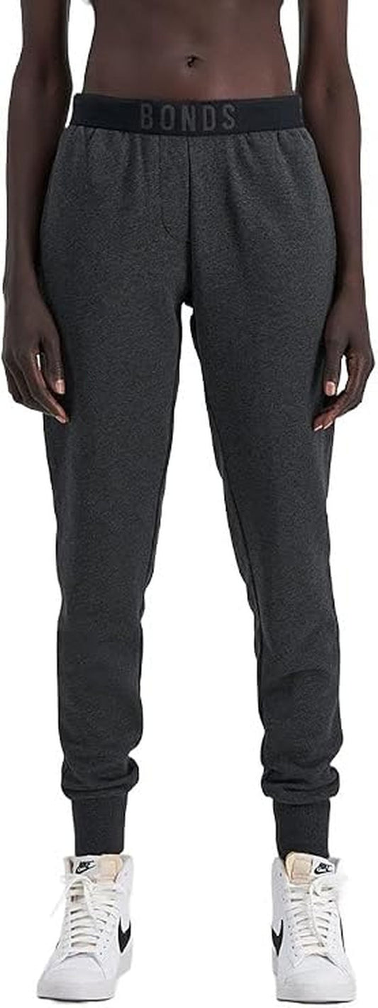 Bonds Women's Originals Logo Skinny Trackie, Asphalt Marle, Small Bonds