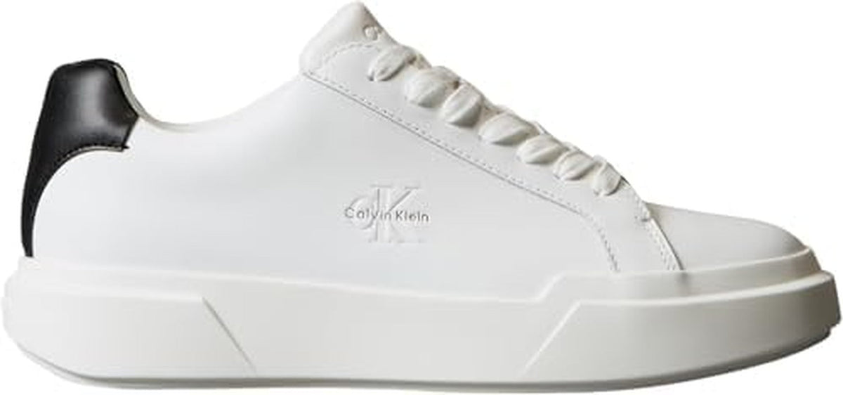 Calvin Klein Men's Chunky Cupsole Leather Sneakers - Bright White/Black - EU 42 Calvin Klein
