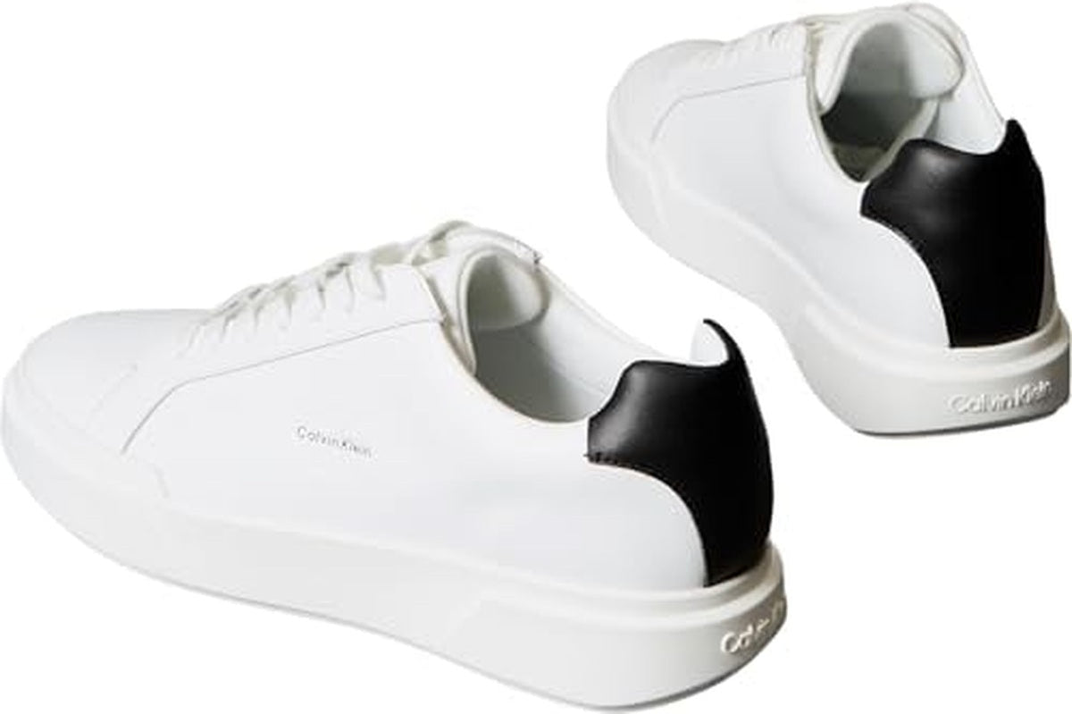 Calvin Klein Men's Chunky Cupsole Leather Sneakers - Bright White/Black - EU 42 Calvin Klein