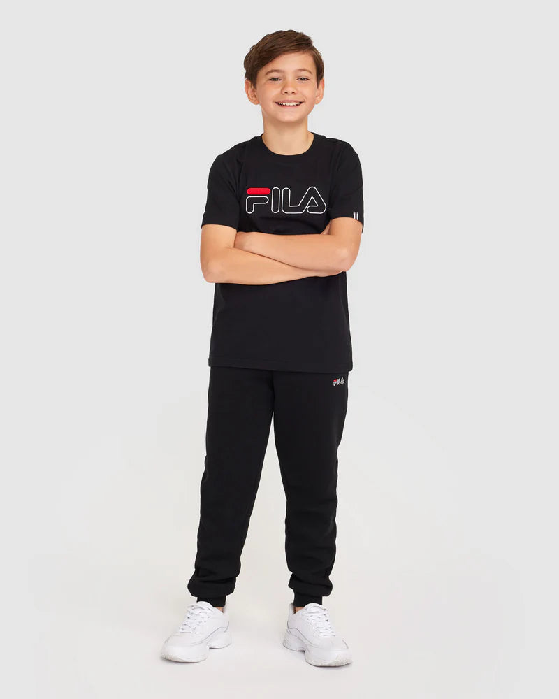 Fila Classic 2.0 Kid's Tee, Size 12, Black FILA