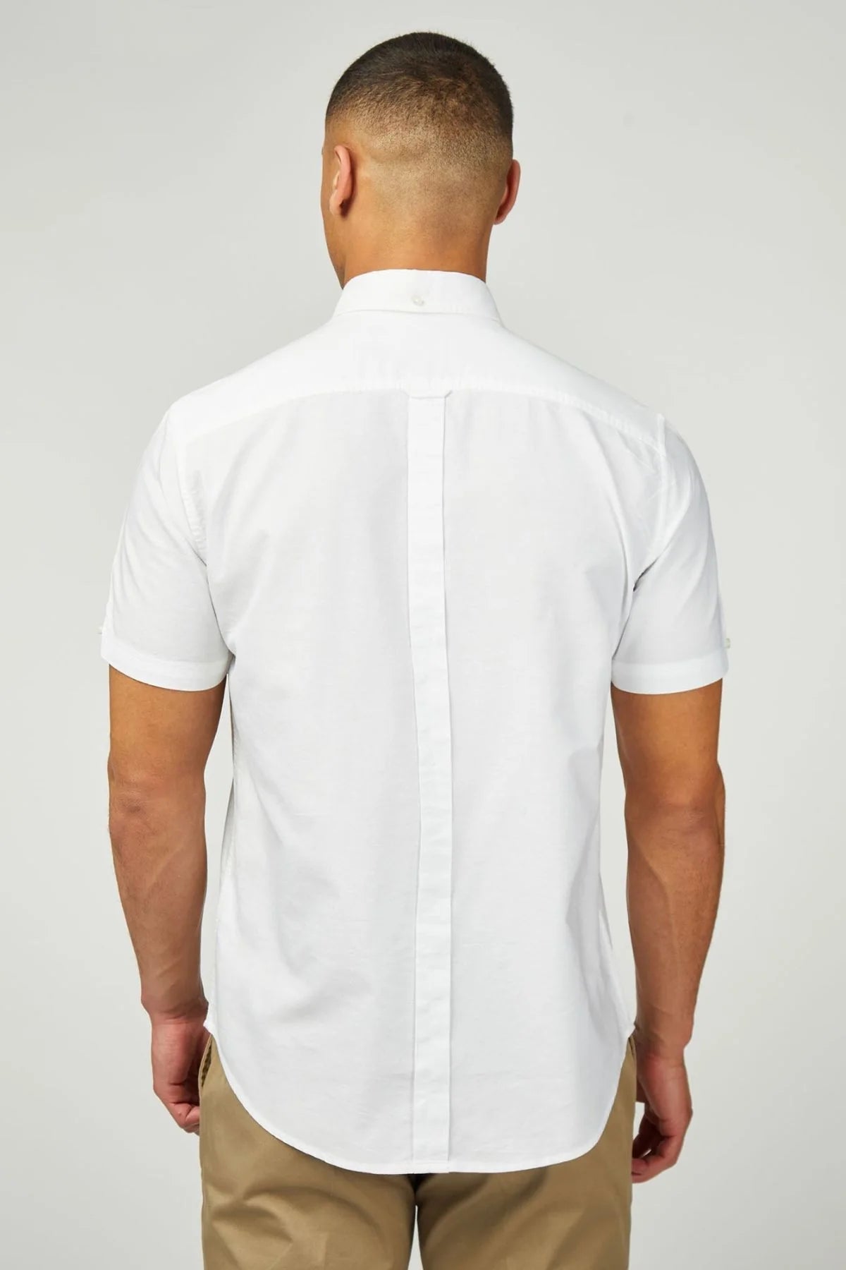 Ben Sherman Signature Oxford Short Sleeve Shirt, Large, White Ben Sherman