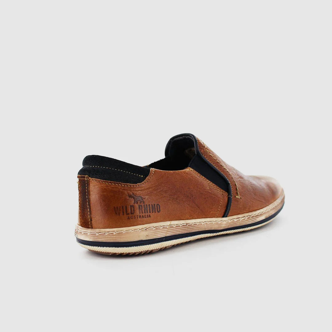 Wild Rhino Men’s Candid Slip On Shoe, Tan, EU 45/US 12 WILD RHINO