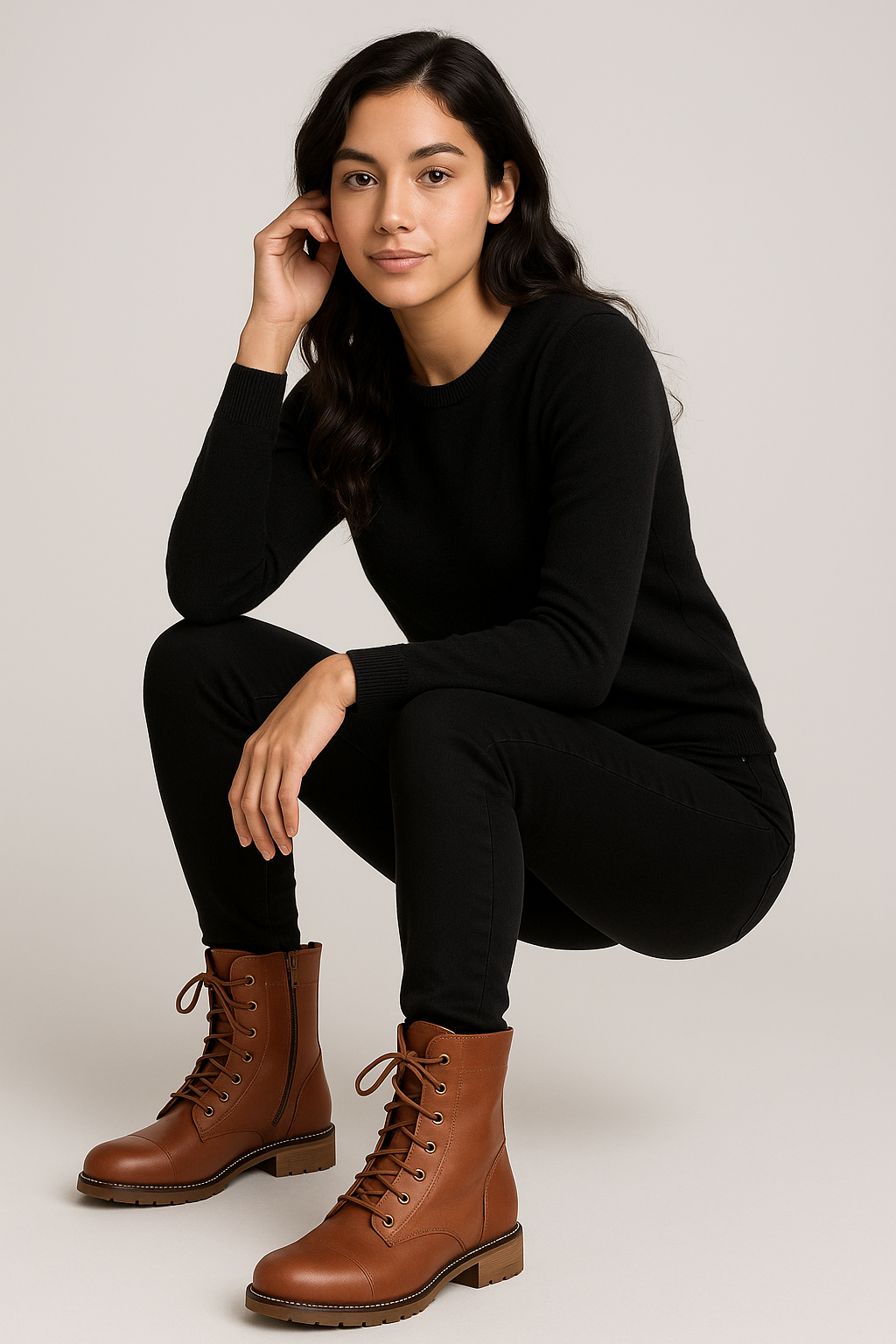 Yellow Earth Women's Bali Leather Lace Up Boot, Chestnut, US 11 Yellow Earth