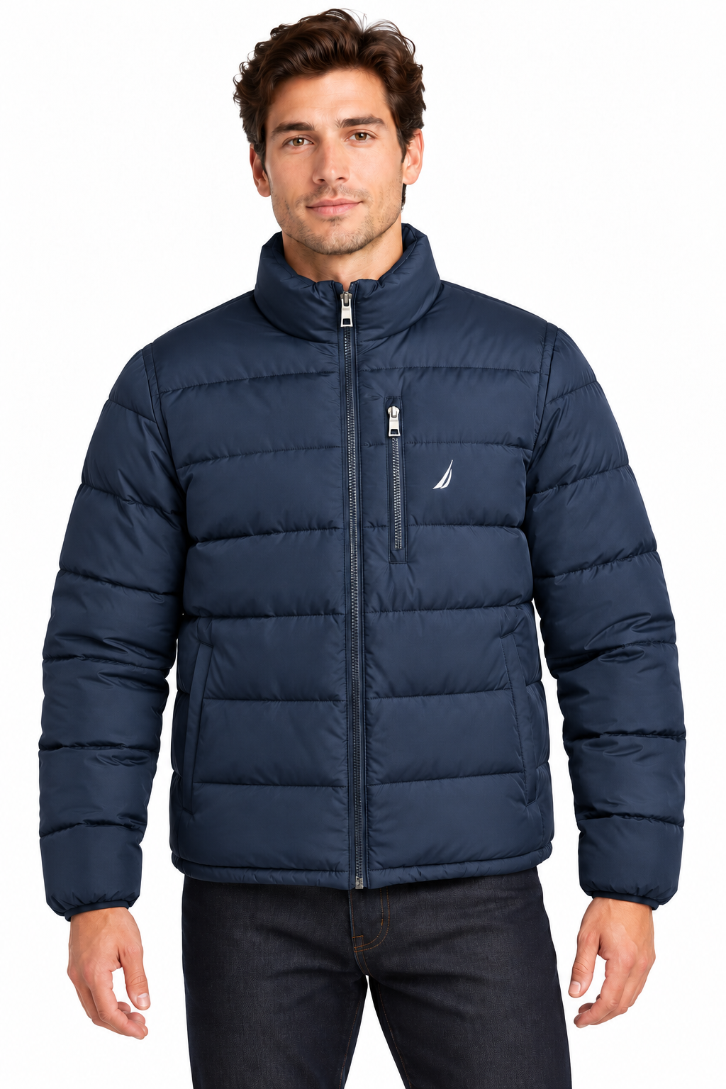 Nautica Men's Reversible Puffer Jacket - Water & Wind Resistant NAUTICA