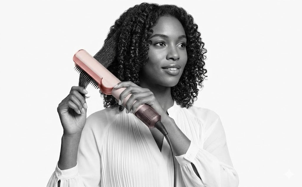 Dyson Airstrait Straightener and Dryer Pink- As New Condition Mr Bargain