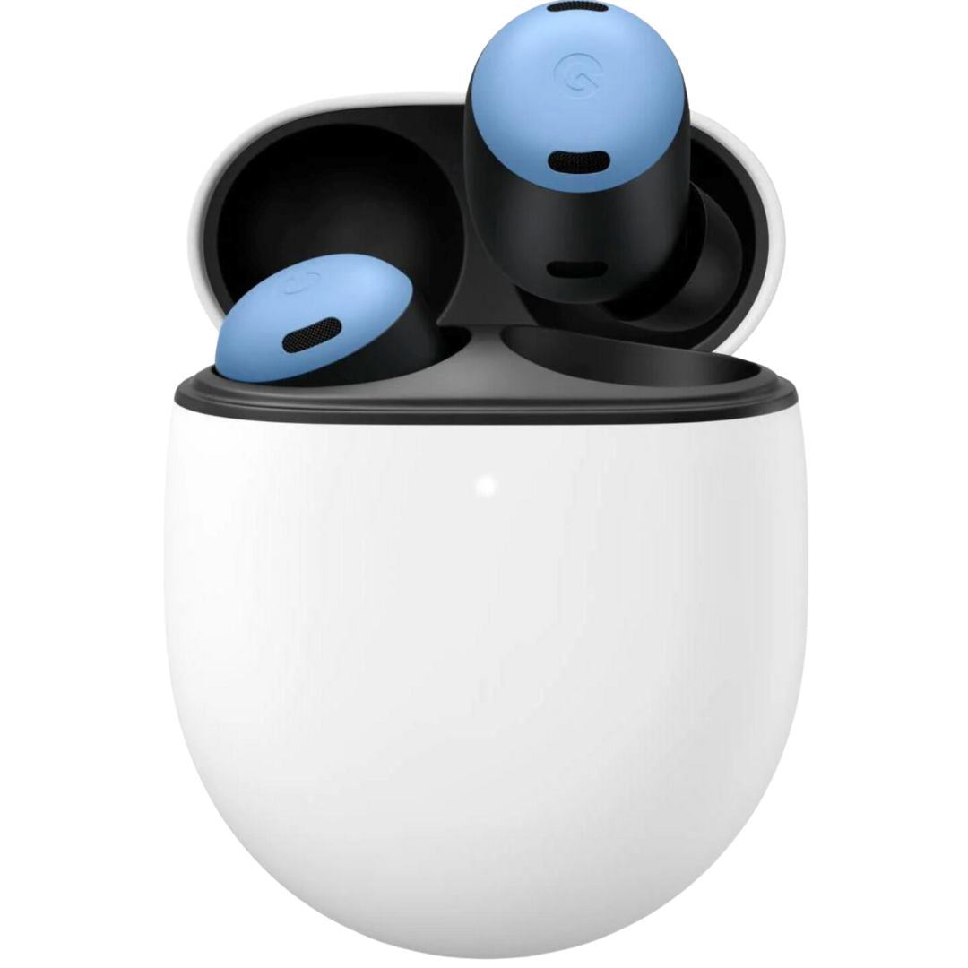 Google Pixel Buds Pro (Bay) - Refurbished true wireless earbuds with charging case, featuring active noise cancellation and a comfortable fit. Ideal for listening to music and podcasts in Perth, Australia.