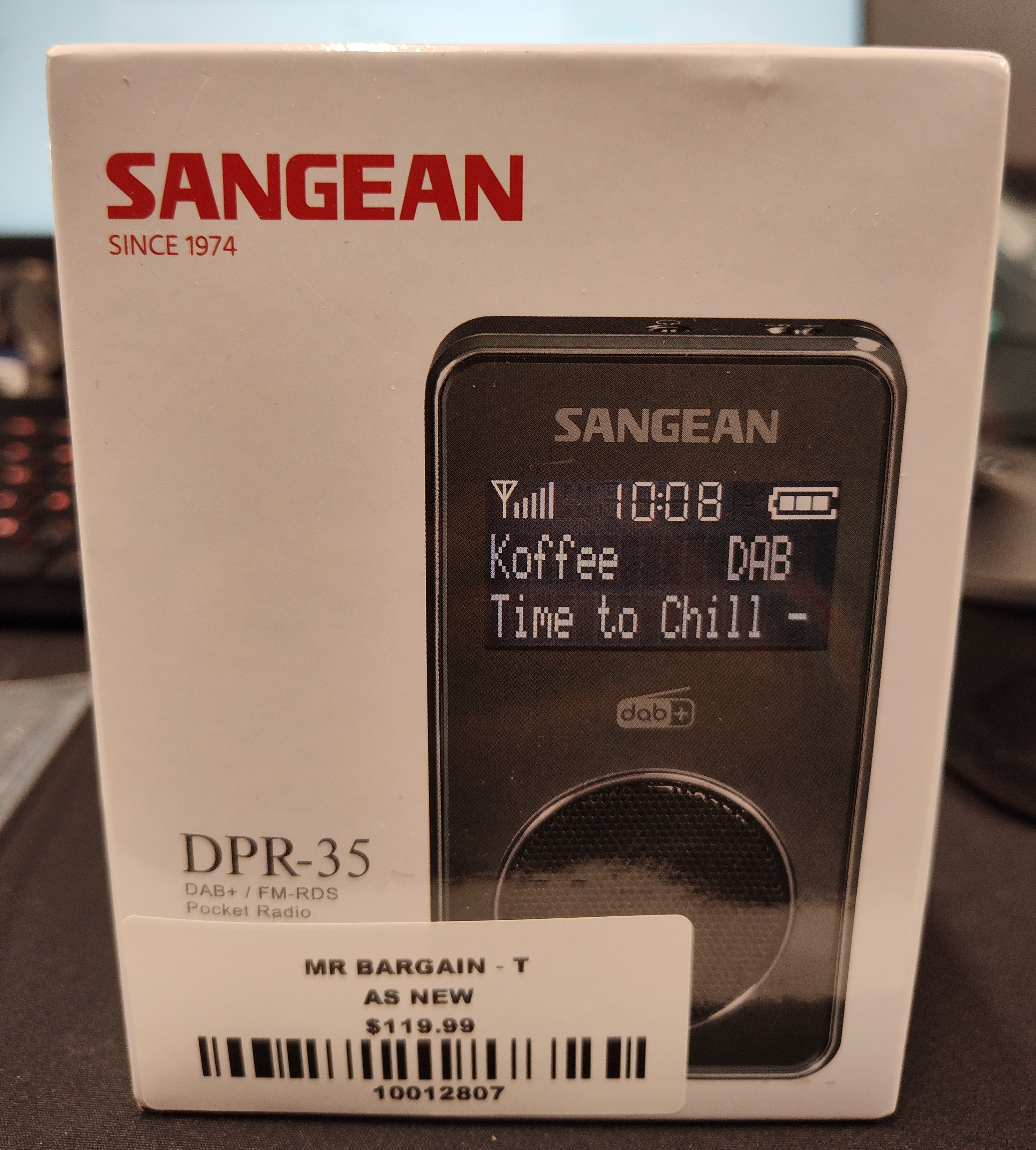Sangean DPR-35+ DAB+ FM Pocket Radio Portable Digital Radio Black – As New Condition SANGEAN
