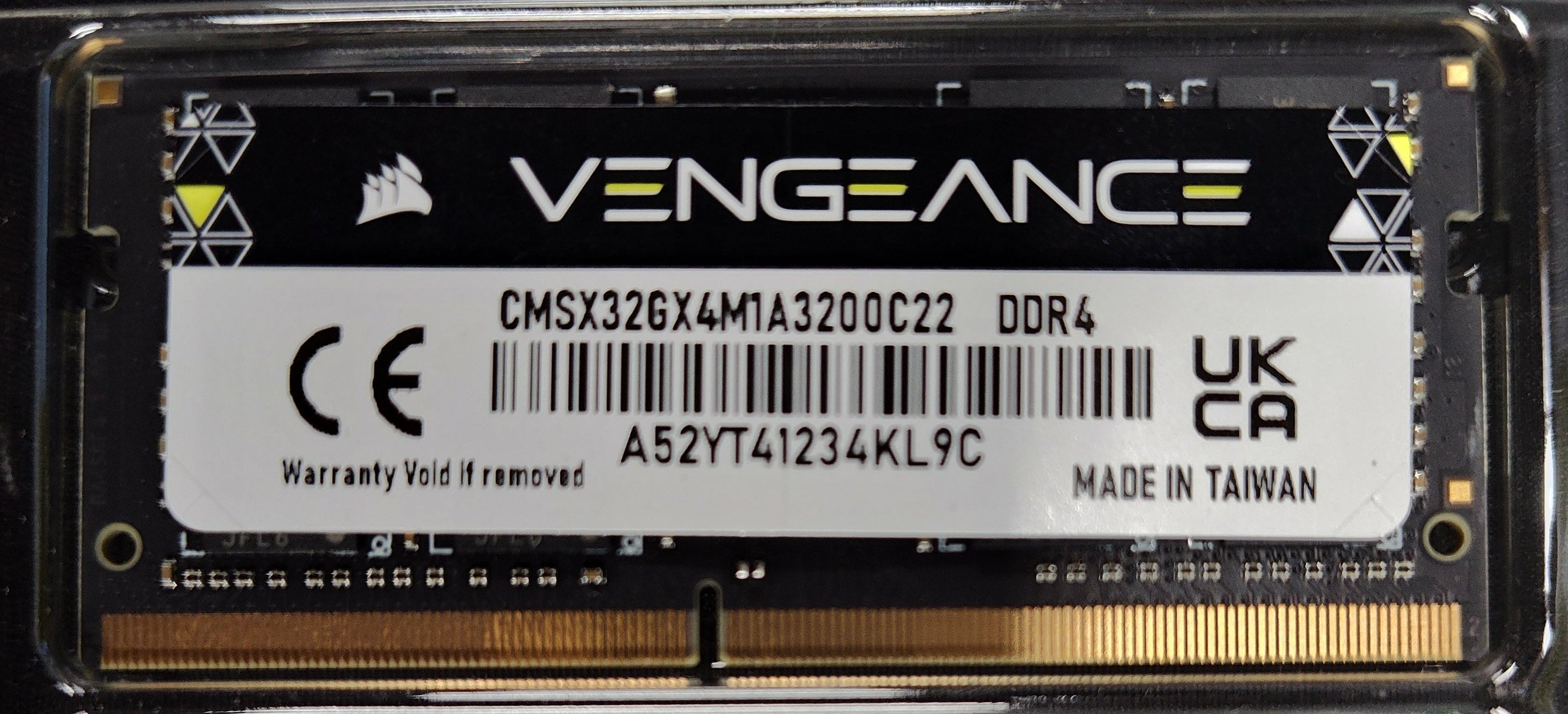 CORSAIR Vengeance 32GB DDR4 3200MHz CL22 SODIMM Laptop RAM CMSX32GX4M1A3200C22 - As New CORSAIR