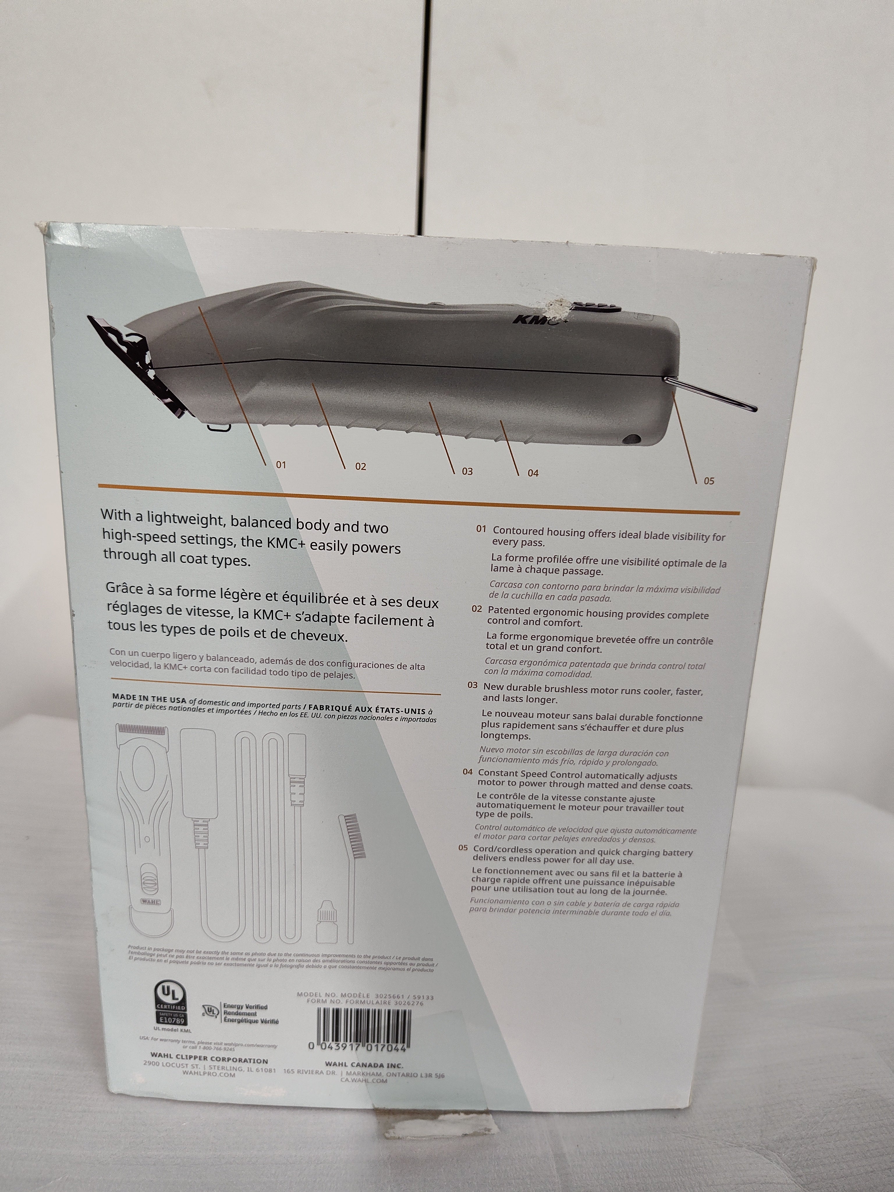 Wahl Professional KMC+ Animal Clipper 2-Speed Brushless Motor Sage – Excellent ( 2 Accessories Missing) WAHL