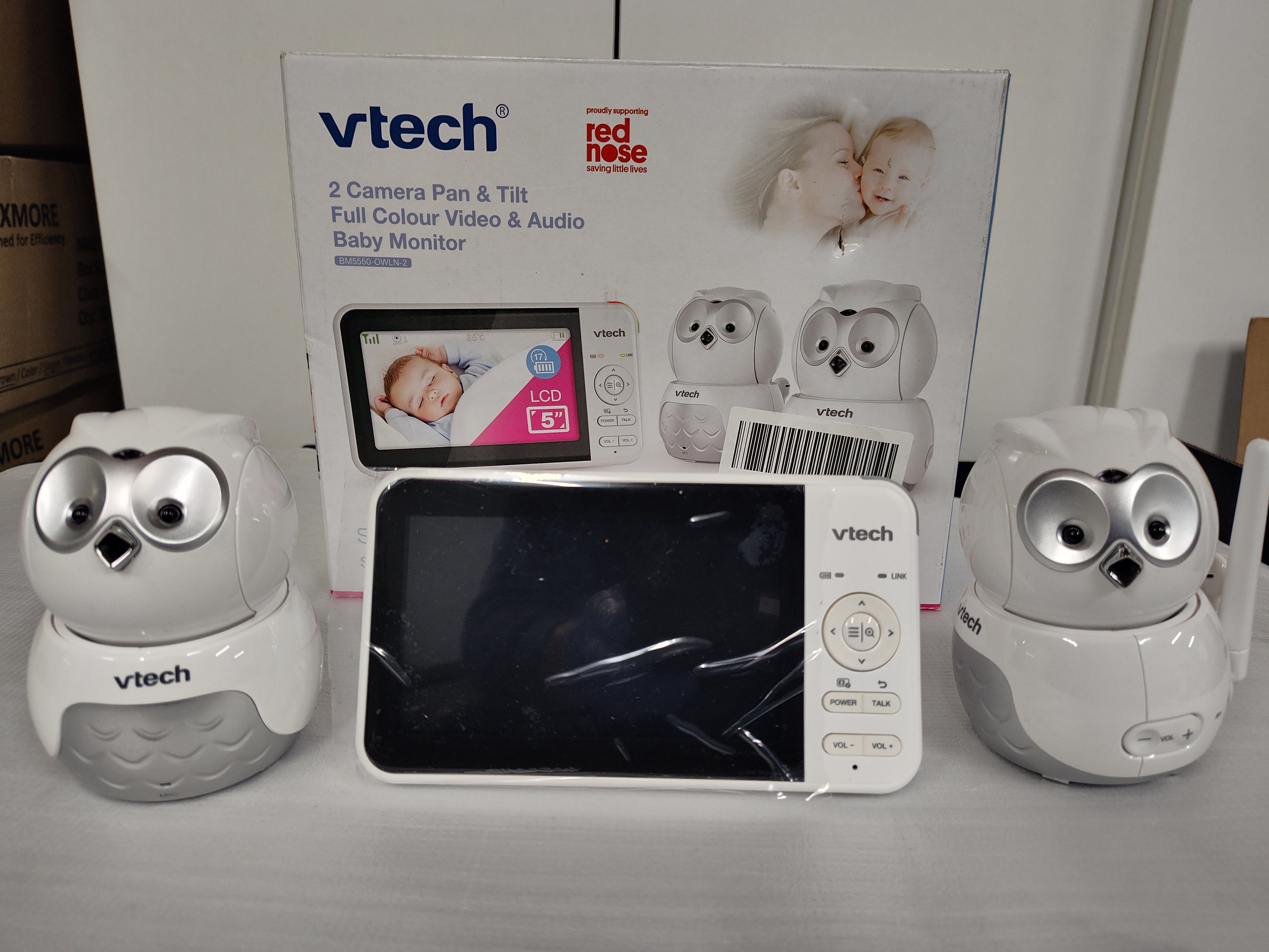 VTech BM5550-OWLN 5" Full Colour Pan & Tilt Video Baby Monitor with 2 Cameras – As New VTECH