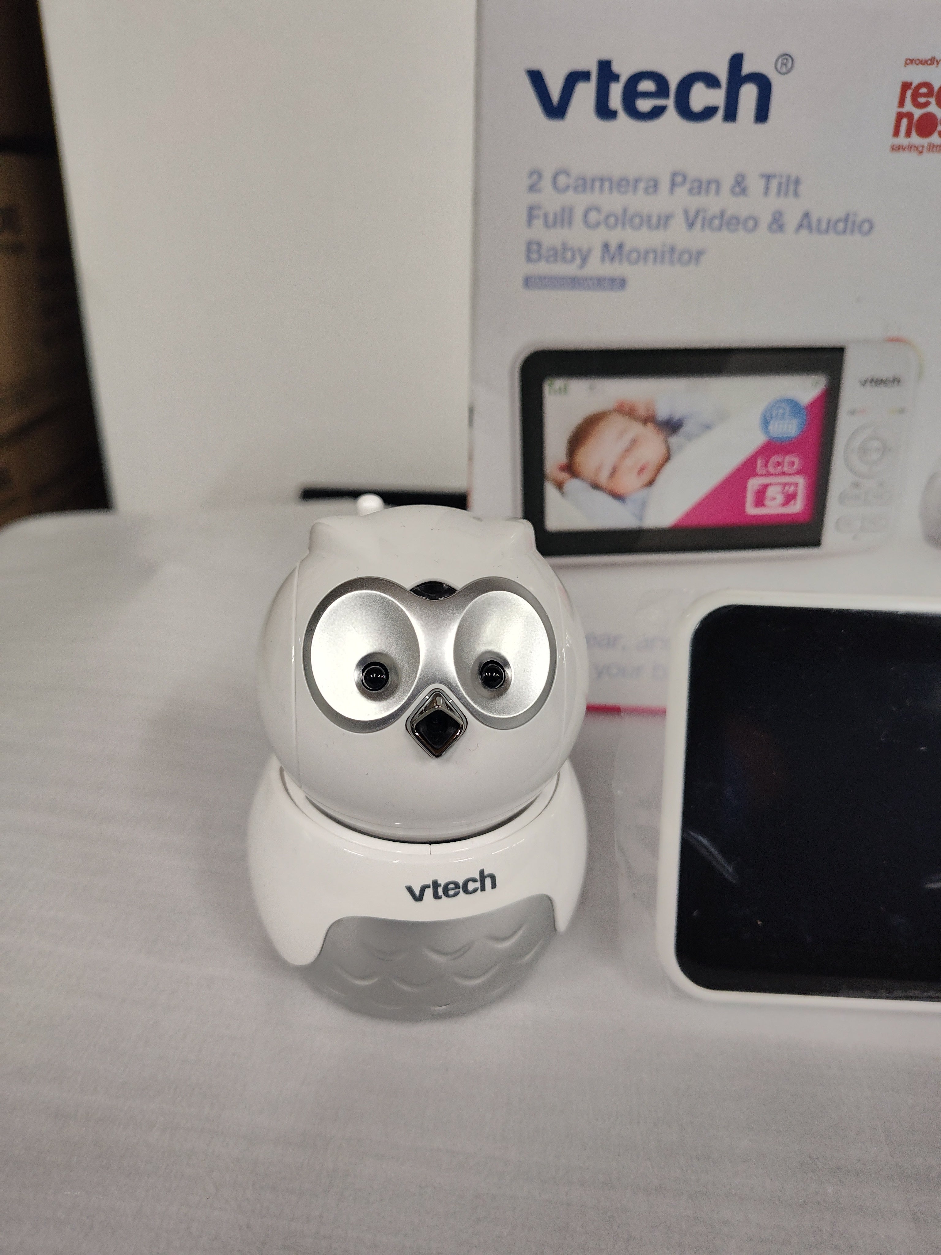VTech BM5550-OWLN 5" Full Colour Pan & Tilt Video Baby Monitor with 2 Cameras – As New VTECH