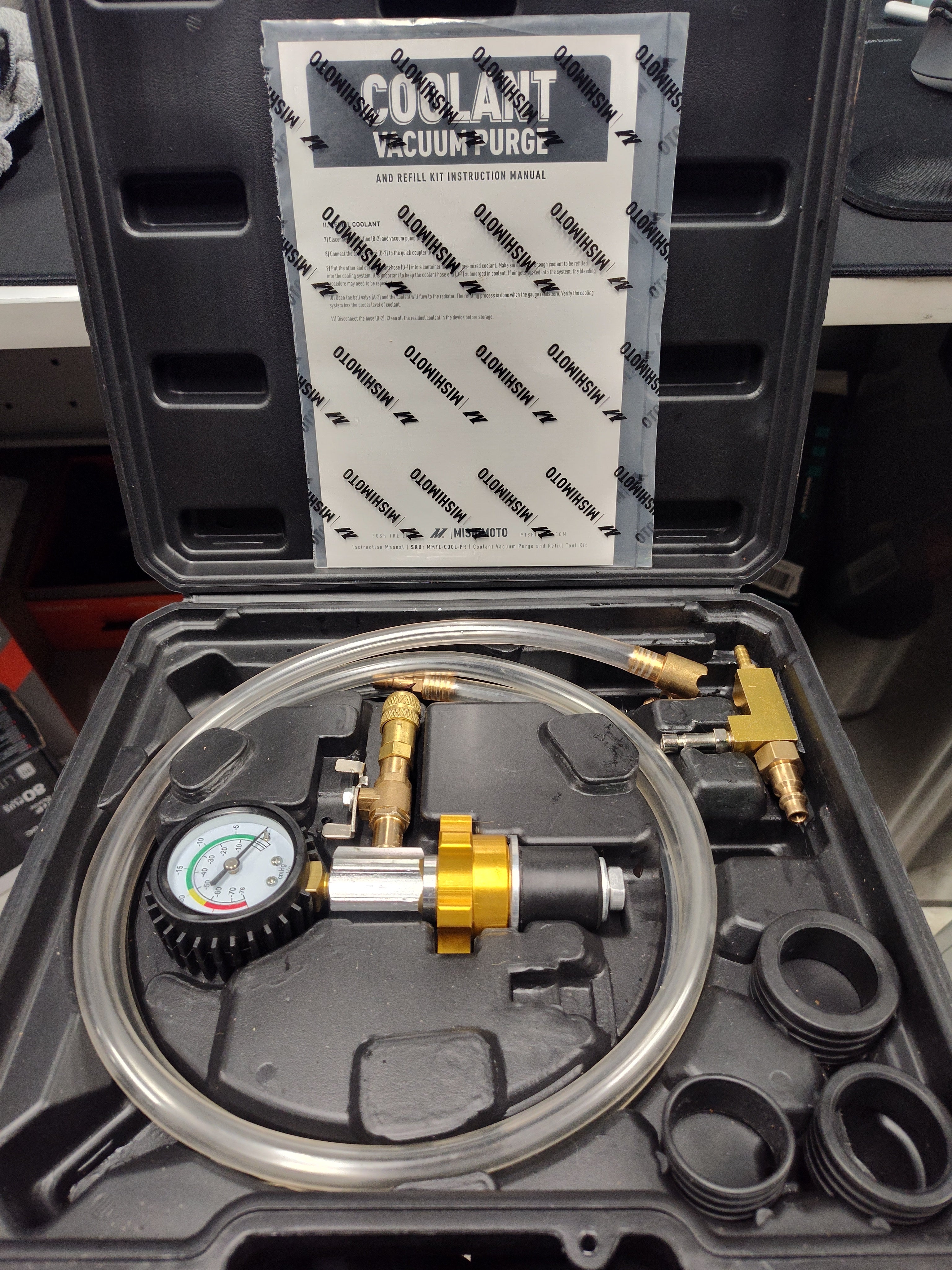 Mishimoto MMTL-COOL-PR Coolant Vacuum Purge & Refill Tool Kit – Excellent Used Condition (Untested) Mishimoto
