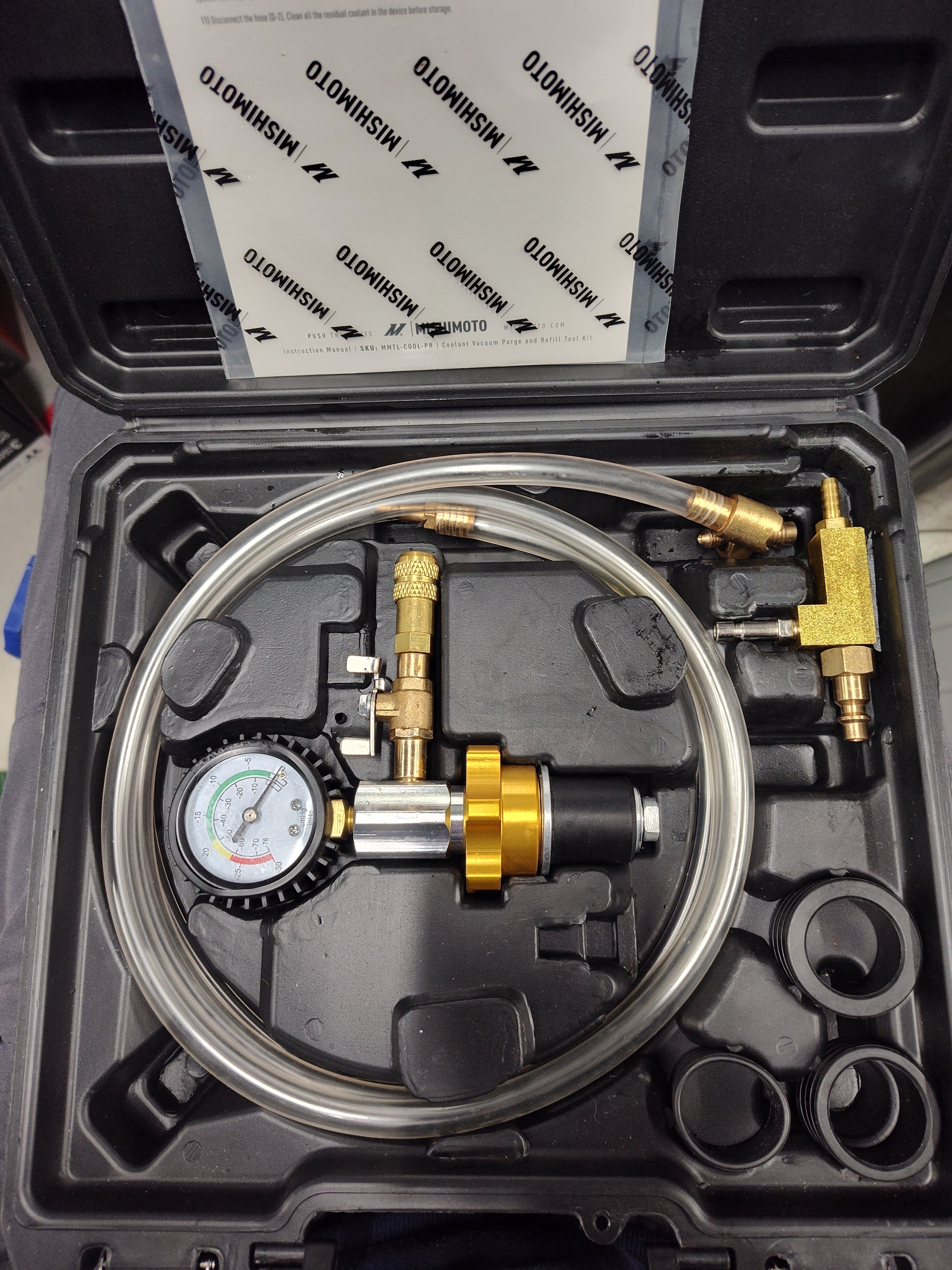 Mishimoto MMTL-COOL-PR Coolant Vacuum Purge & Refill Tool Kit – Excellent Used Condition (Untested) Mishimoto