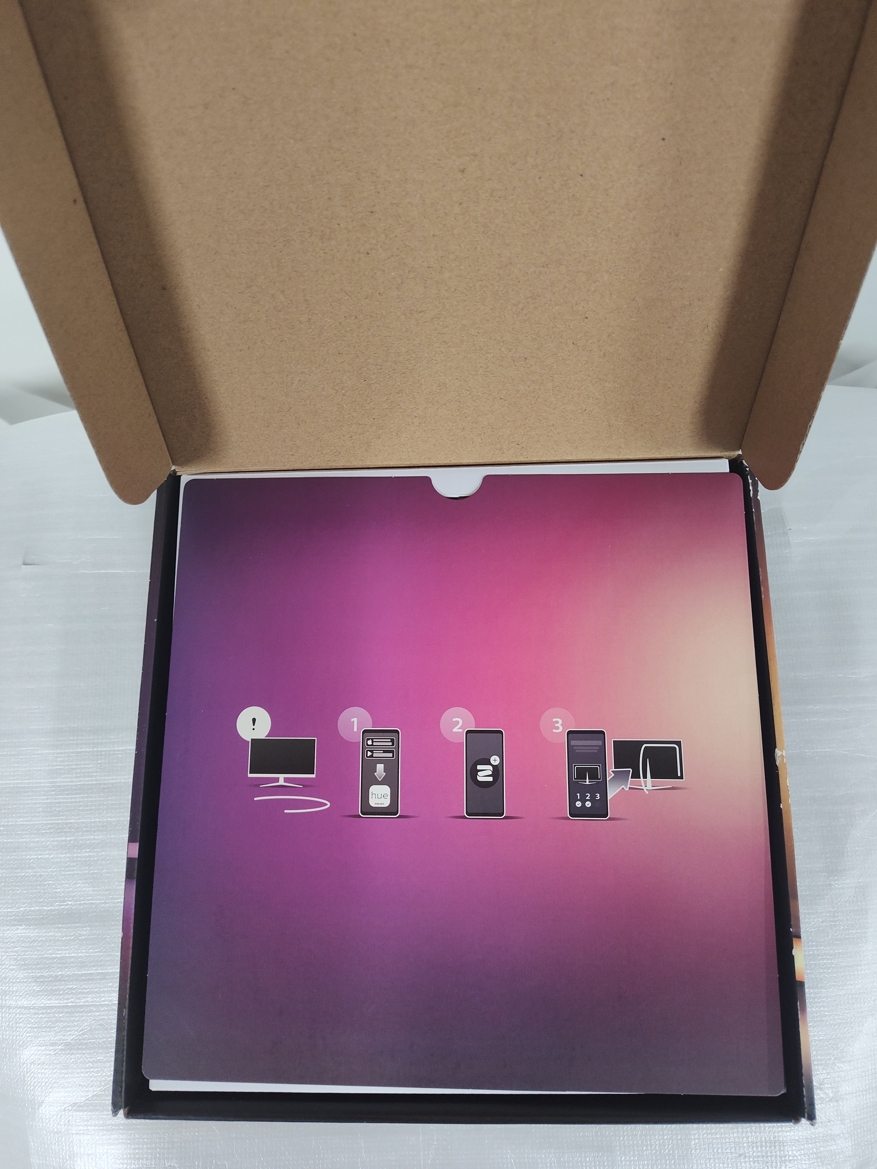 Philips Hue Play Gradient PC Lightstrip Starter Kit 24-27" Monitor + Hue Bridge – As New Philips