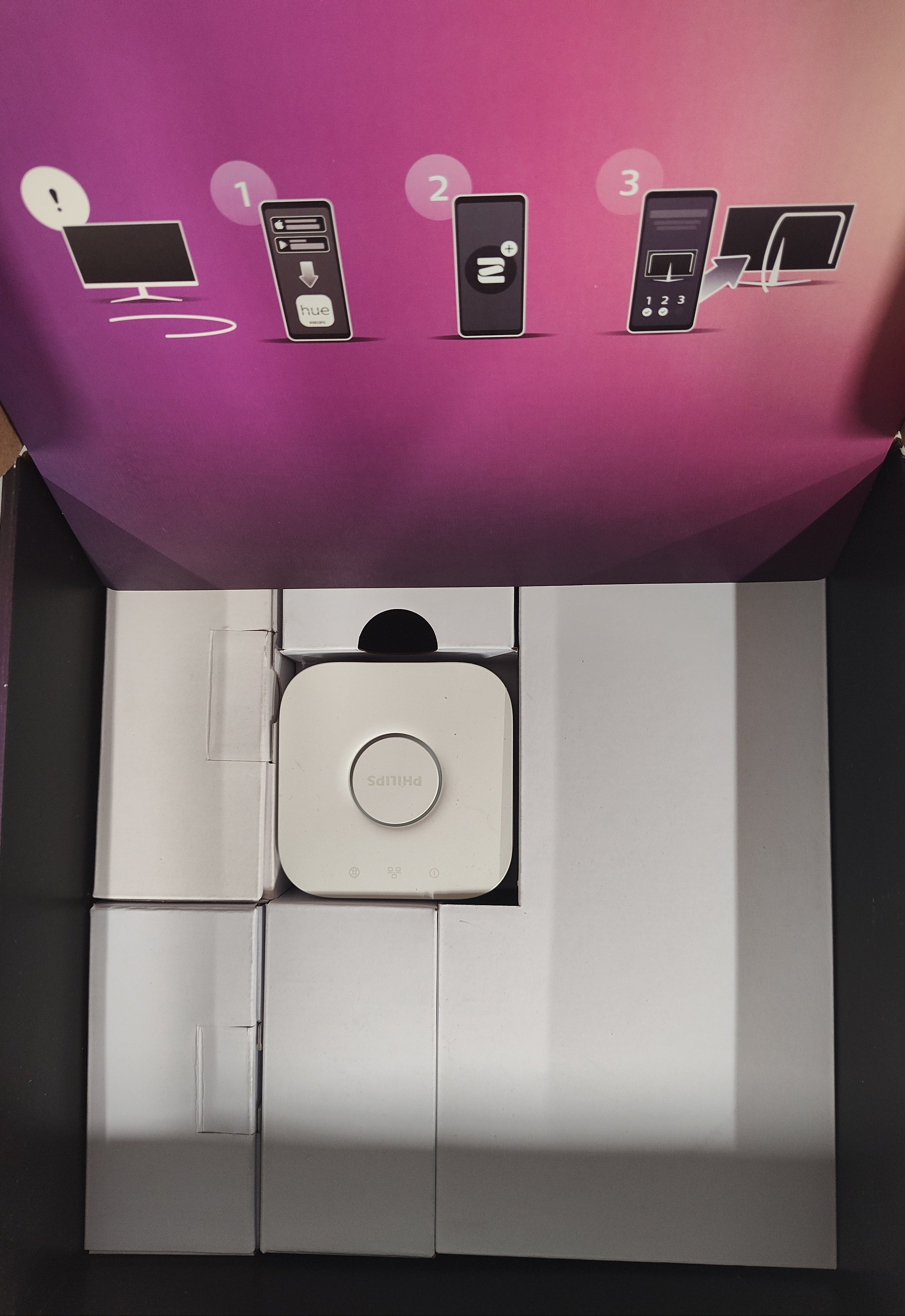 Philips Hue Play Gradient PC Lightstrip Starter Kit 24-27" Monitor + Hue Bridge – As New Philips