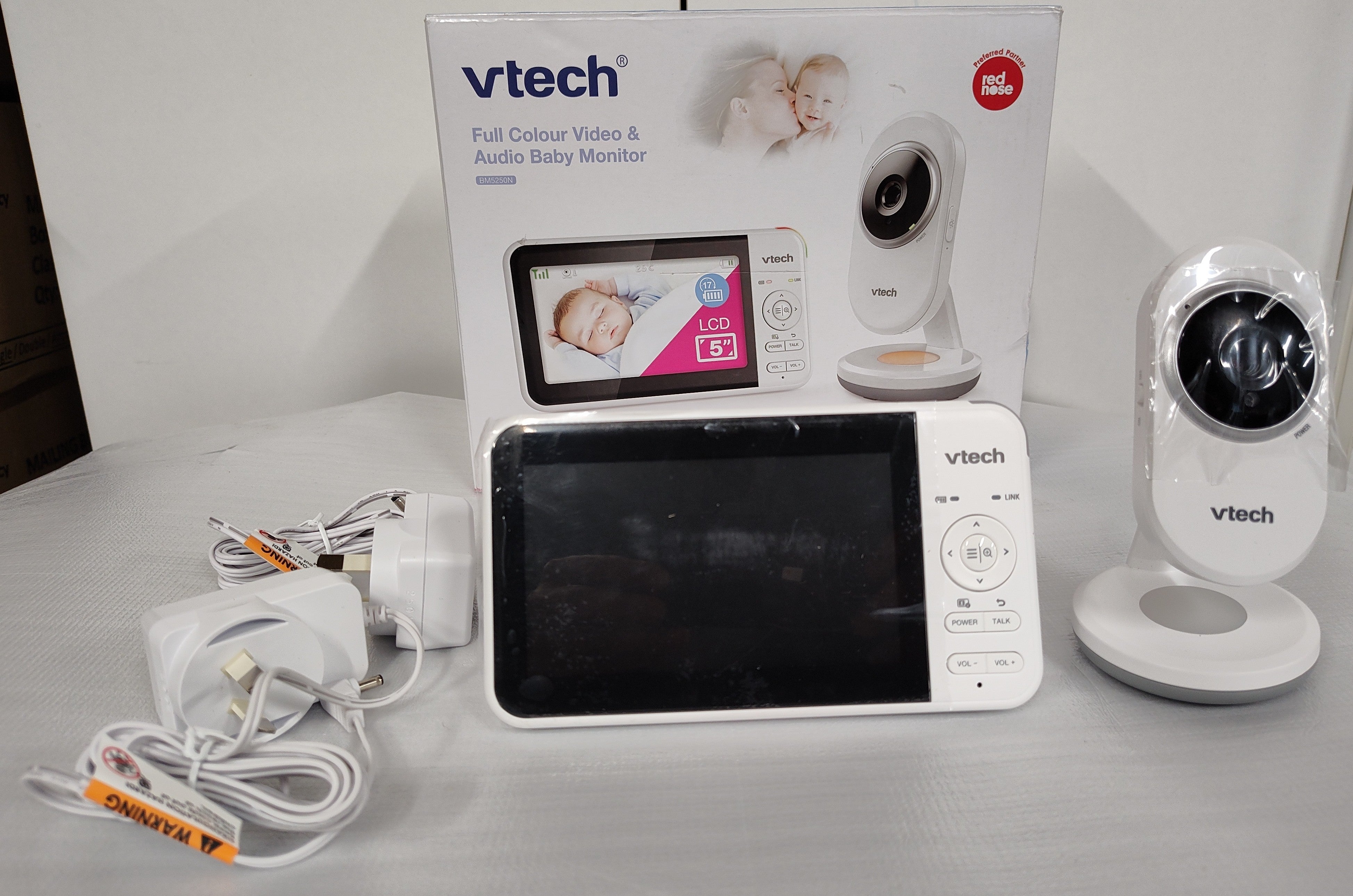 VTech BM5250N 5" Full Colour Video Baby Monitor with Night Light – As New VTECH