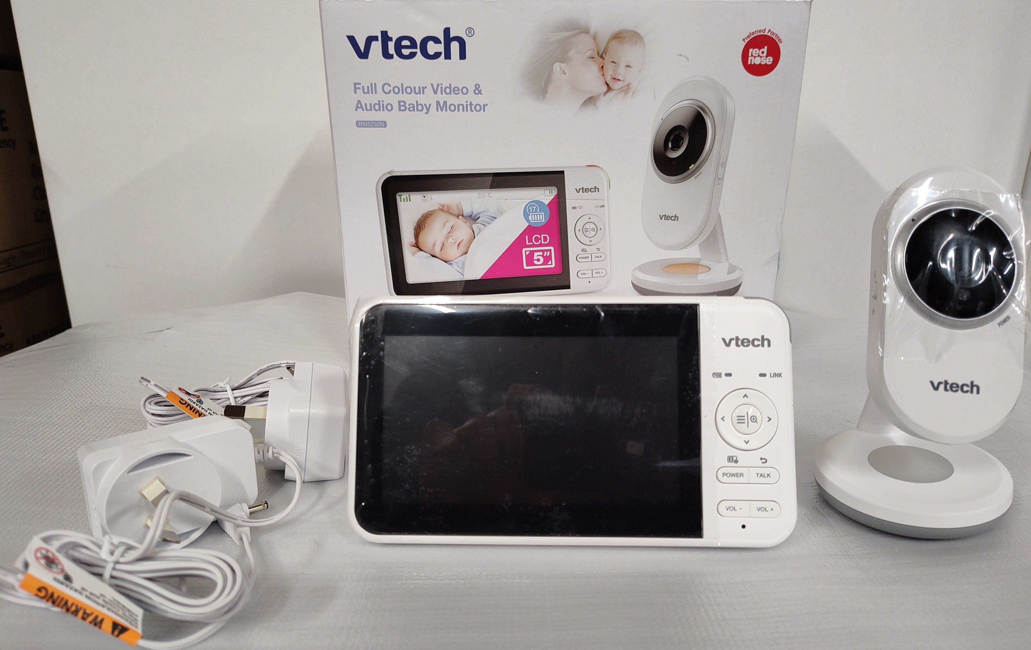 VTech BM5250N 5" Full Colour Video Baby Monitor with Night Light – As New VTECH