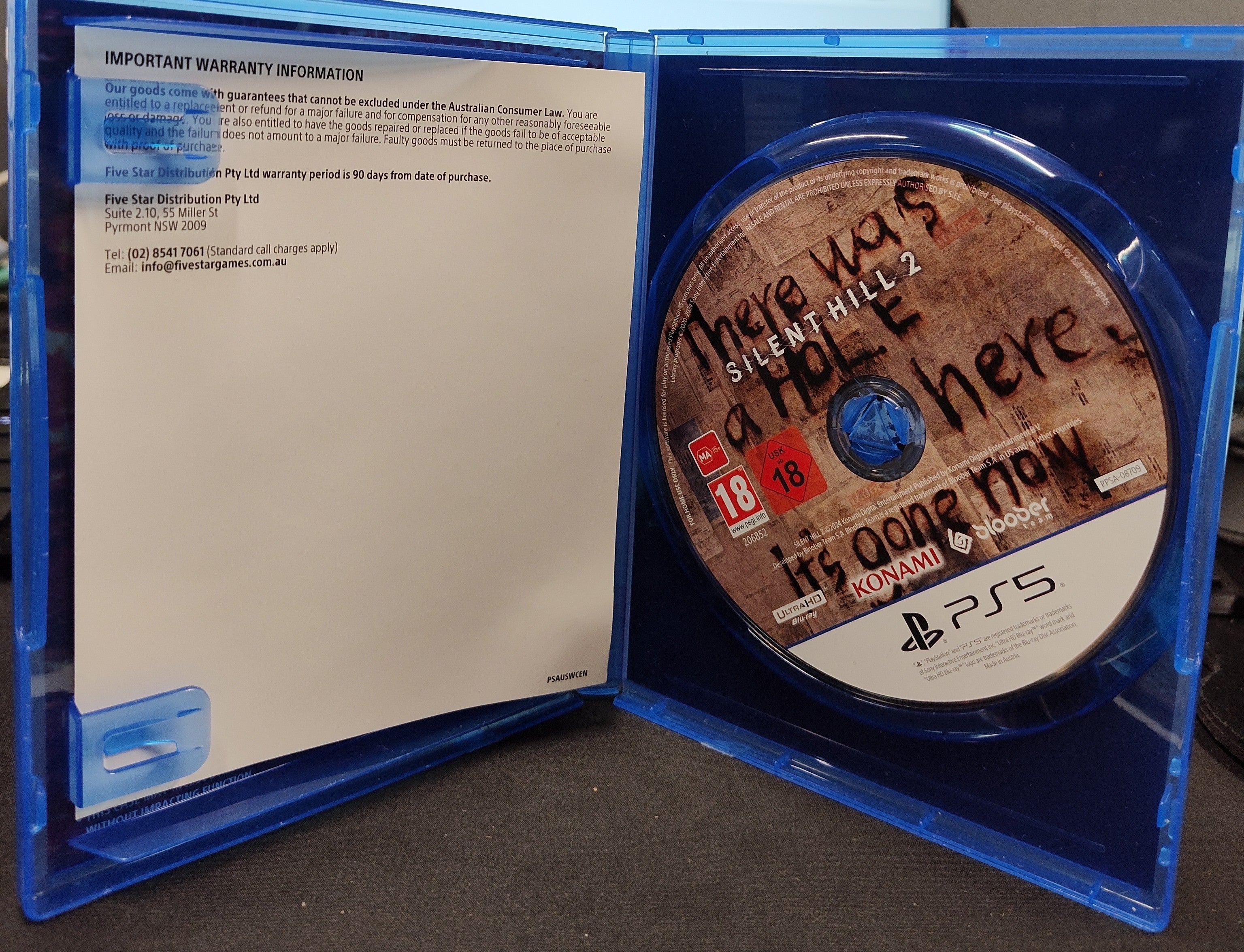 Silent Hill 2 PS5 PlayStation 5 Horror Game – As New Konami