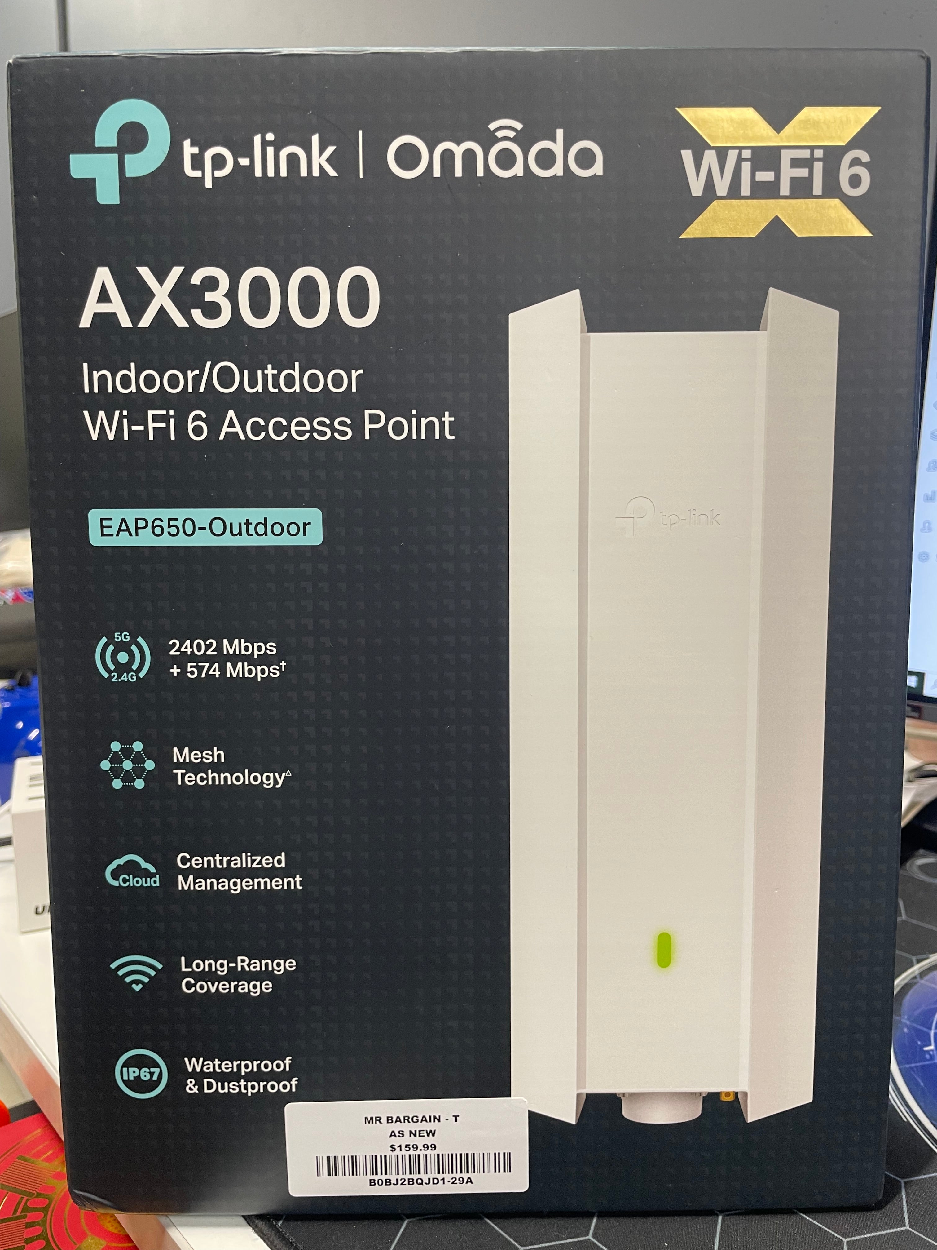 TP-Link Omada EAP650-Outdoor AX3000 WiFi 6 Access Point IP67 – As New Condition TP-LINK